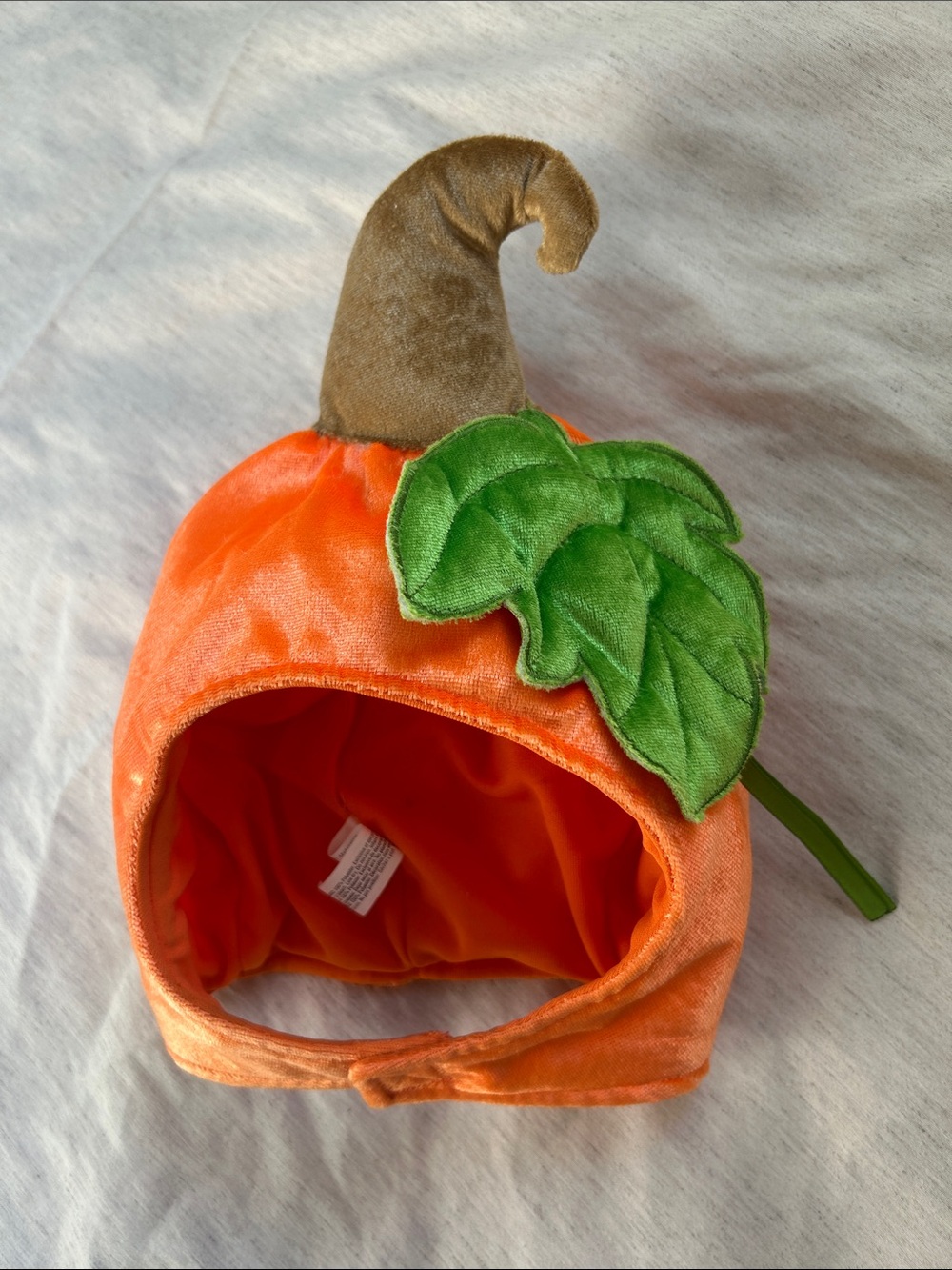 Kids Pumpkin Costume Hat - Orange with Green Leaf